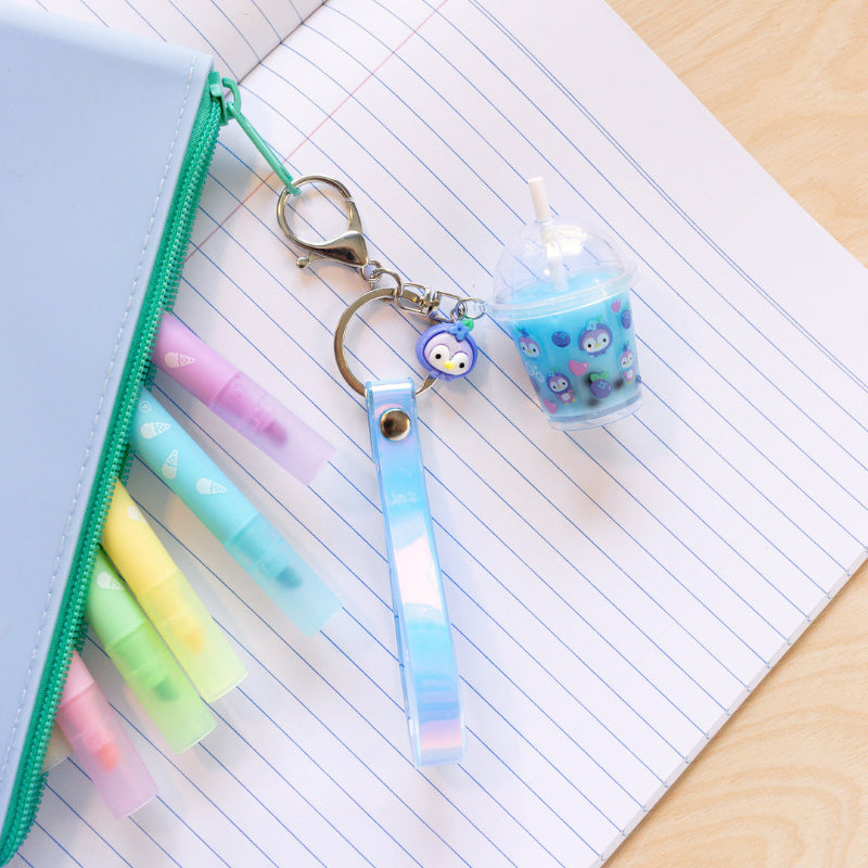 Tiger Tribe Bag Charm Kit - Blueberry Bubble Tea