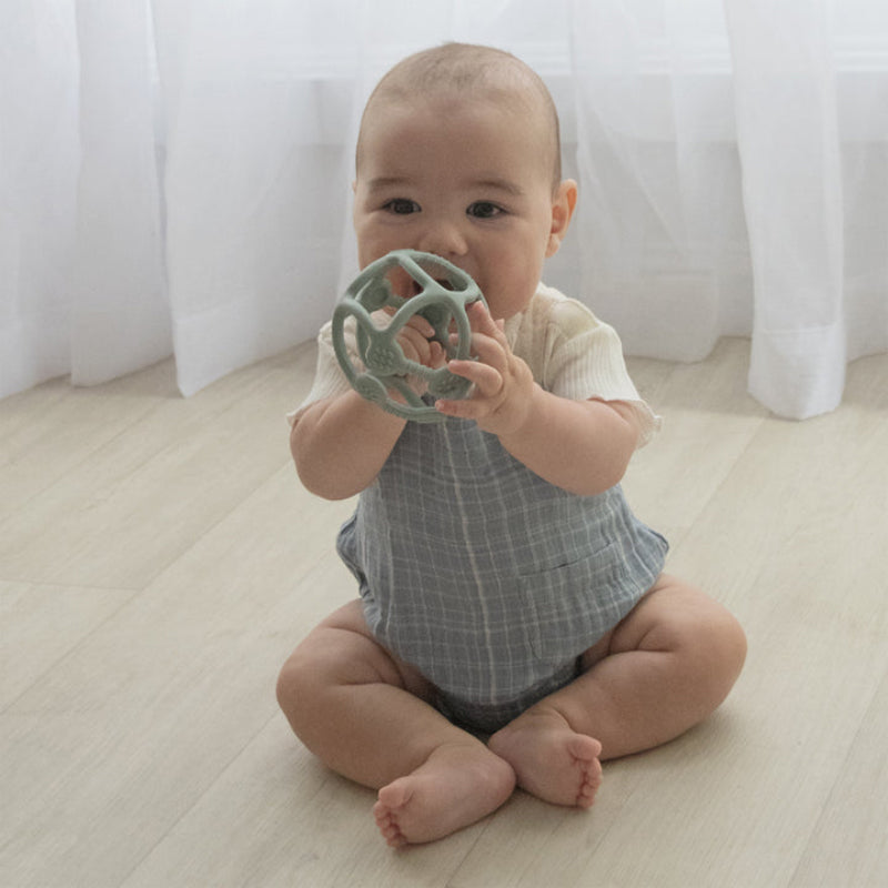 Living Textiles Silicone Teething Ball - Sage