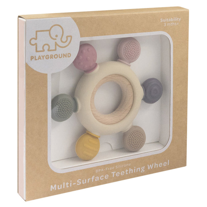 Living Textiles Multi-Surface Teething Wheel - Rose