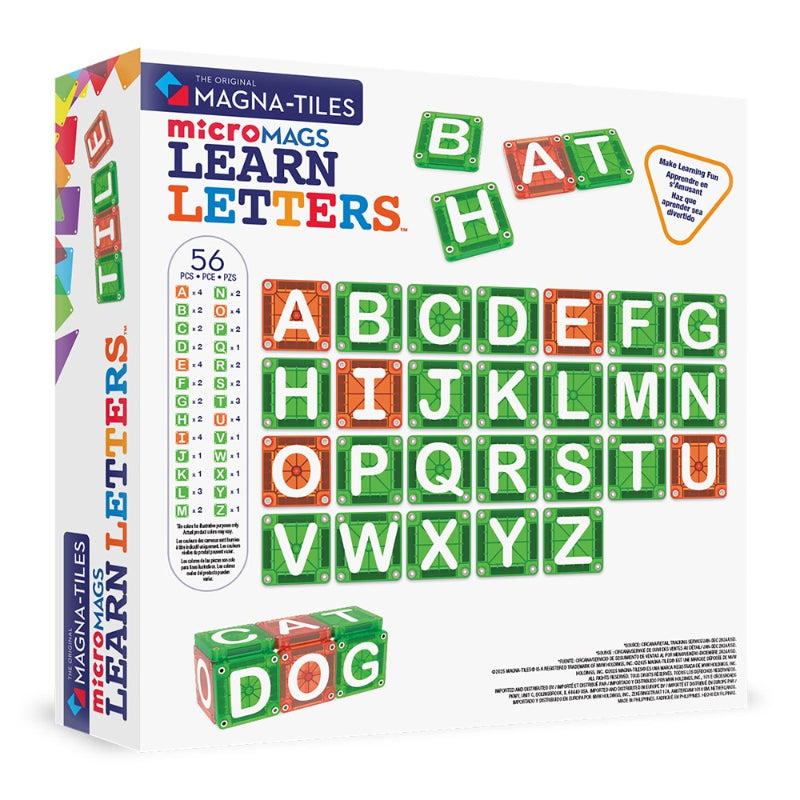 Magna Tiles MicroMAGS - Learn Letters