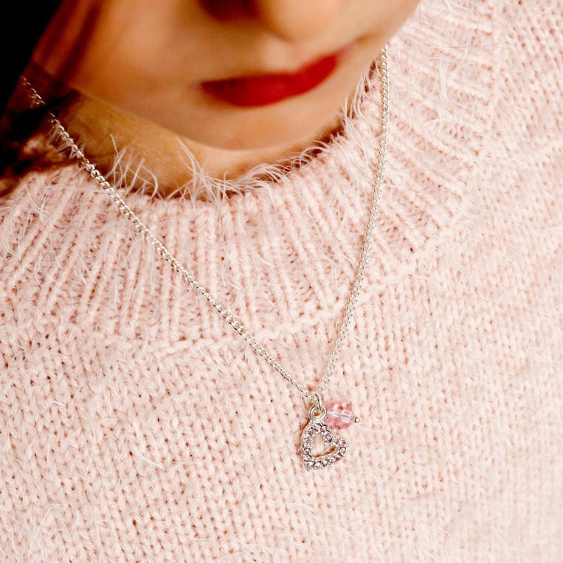 Lauren Hinkley Diamante Necklace Pink Crystal