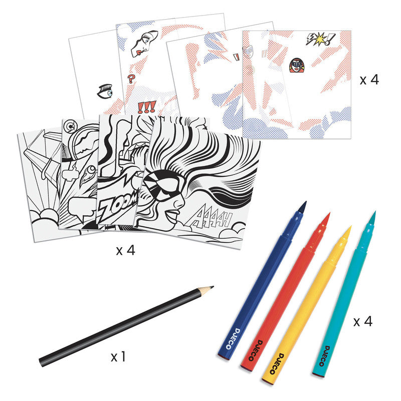 Inspired By Superheroes-Roy Lichtenstein-Felt Brushes