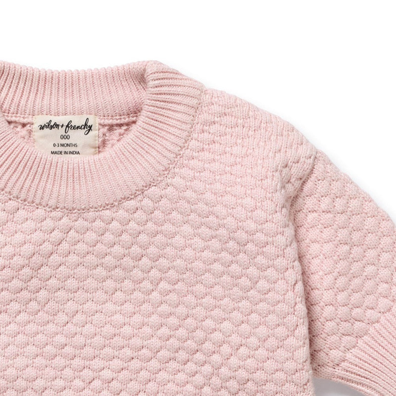 Wilson & Frenchy Knitted Bubble Jumper - Marshmellow