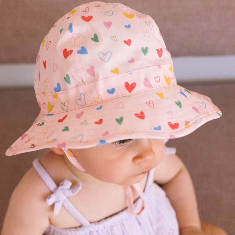 Acorn Infant Hat - Floating Hearts