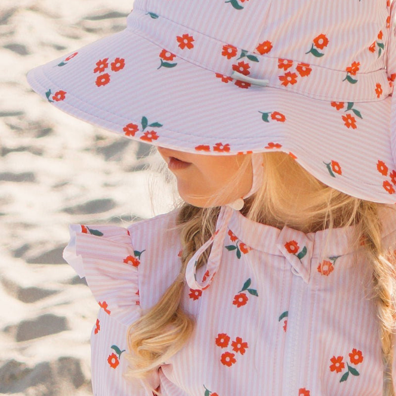 Acorn Swimsuit - Striped Posy