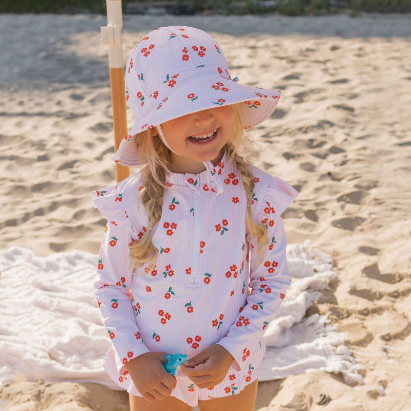 Acorn Swimsuit - Striped Posy