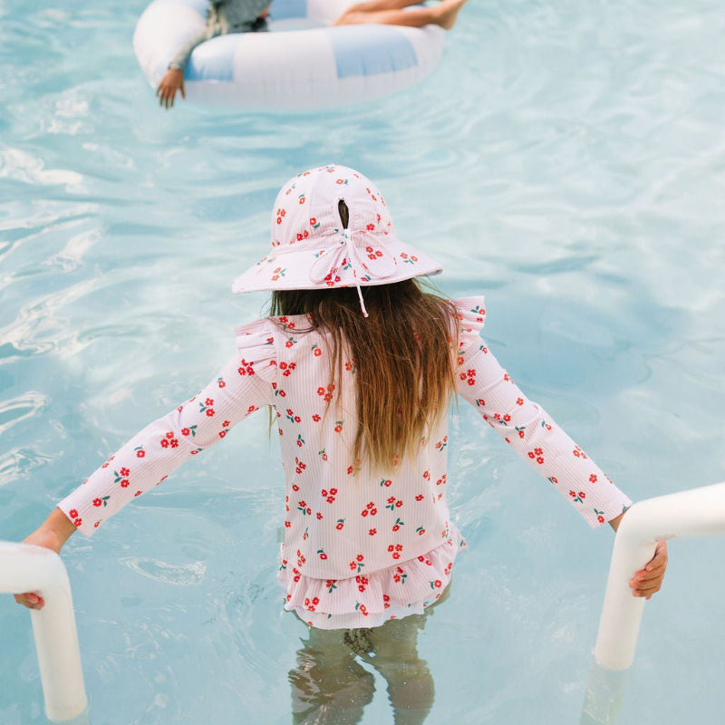Acorn Swimsuit - Striped Posy