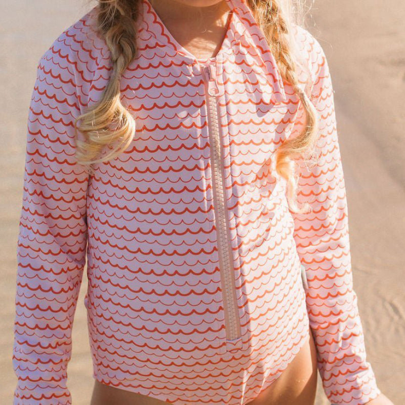 Acorn Swimming Suit - Pink Ripples