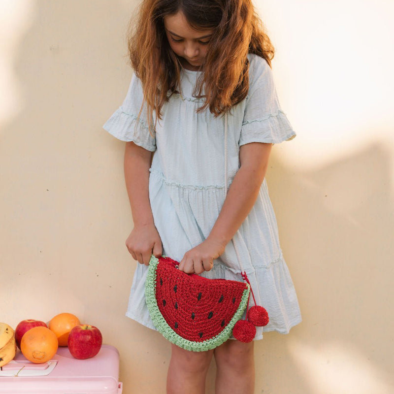Acorn Straw Bag - Watermelon Segment