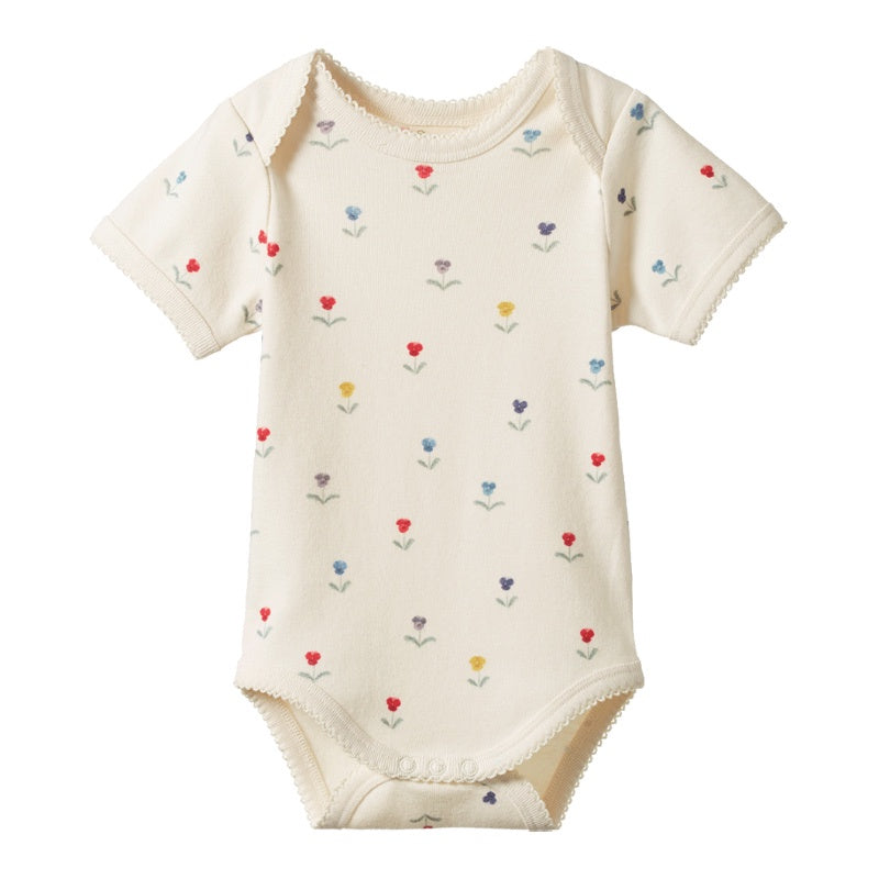 Nature Baby Short Sleeve Bodysuit - Delphine