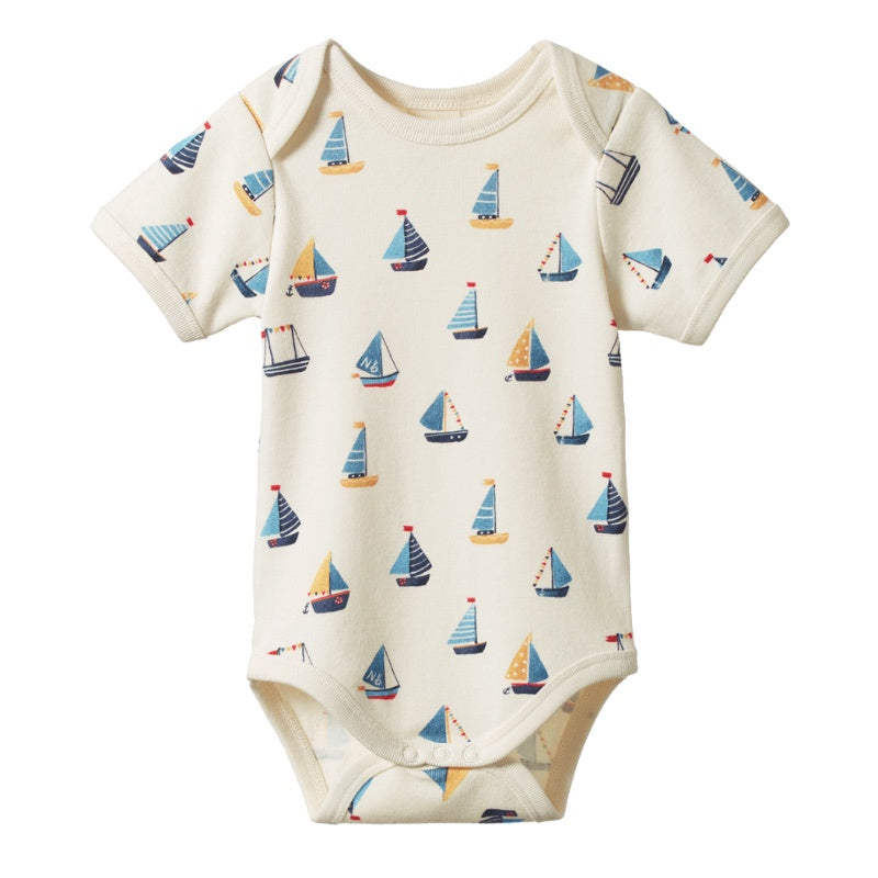 Nature Baby Short Sleeve Bodysuit - Regatta
