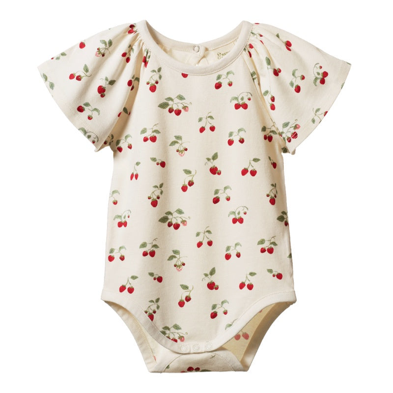 Nature Baby Faye Bodysuit - Strawberry Blush