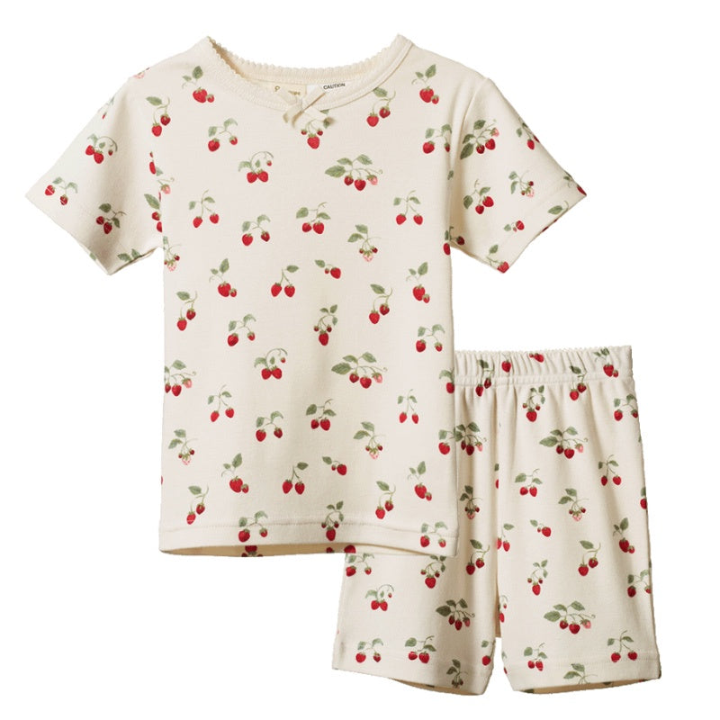 Nature Baby Shortie PJ Set - Strawberry Blush