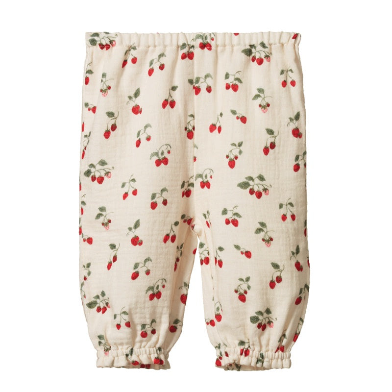 Nature Baby Daphne Pants Muslin - Strawberry Blush