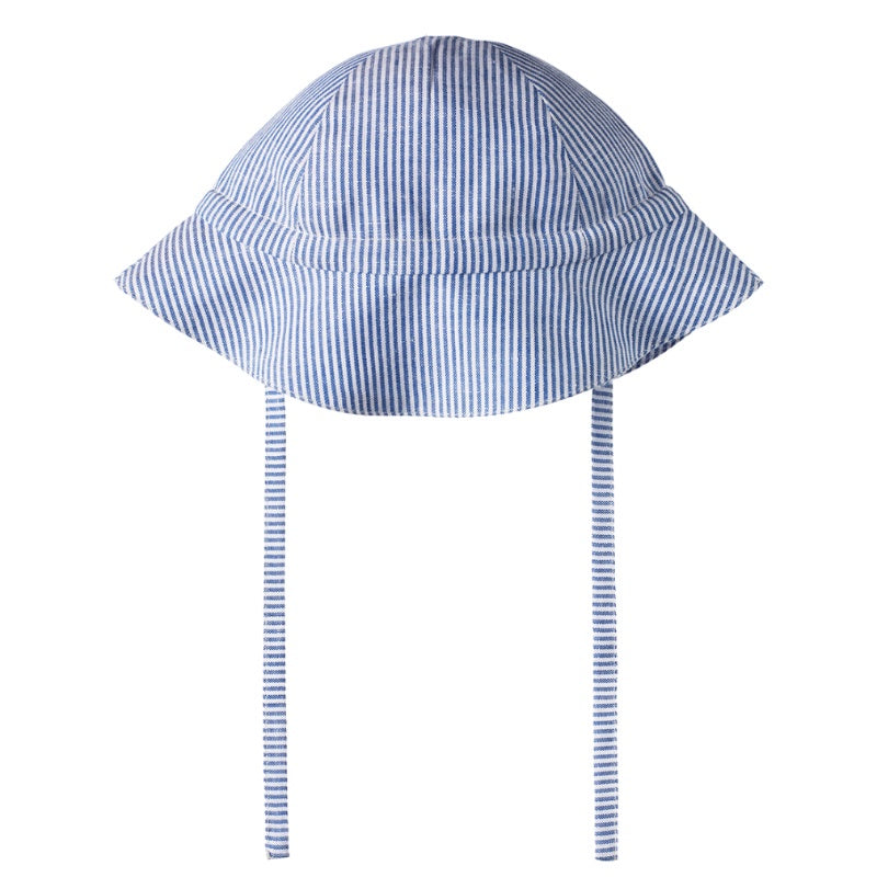 Nature Baby Sunhat Linen - Blue Stripe