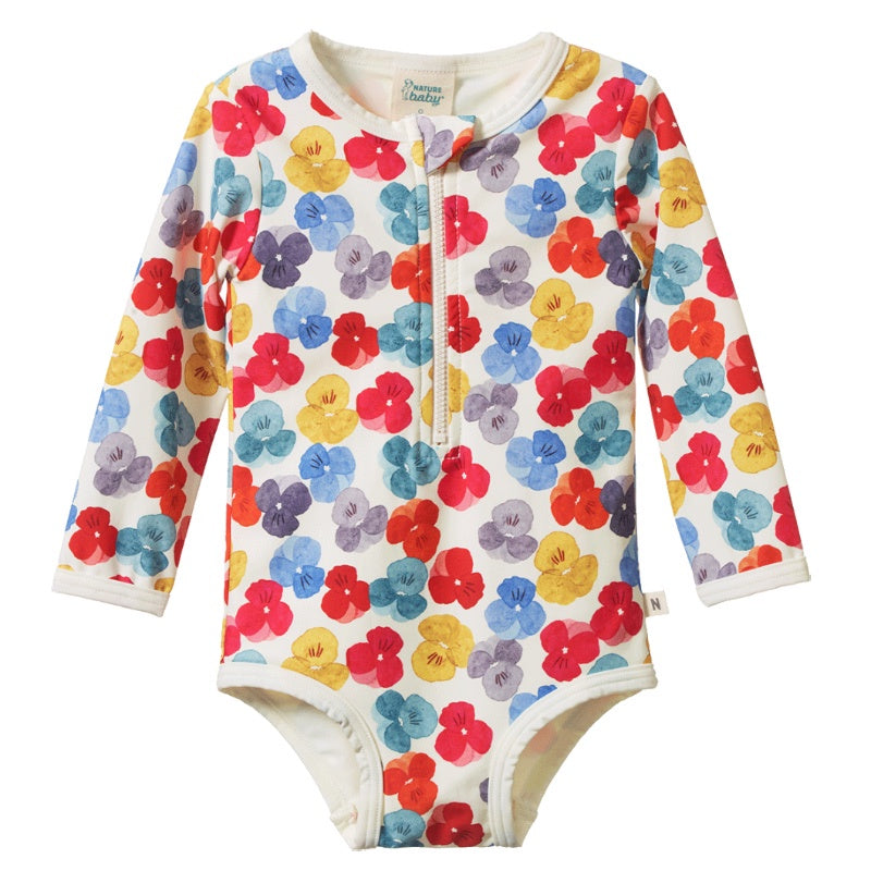 Nature Baby One Piece Bathing Suit - Painted Delphine