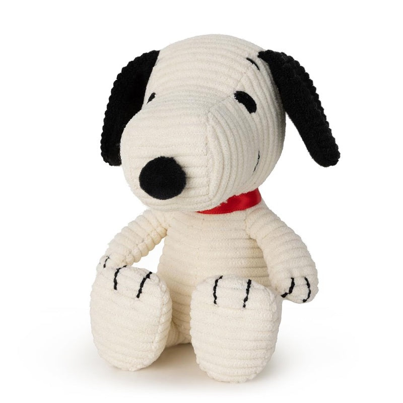 Snoopy Sitting Corduroy Cream 12cm