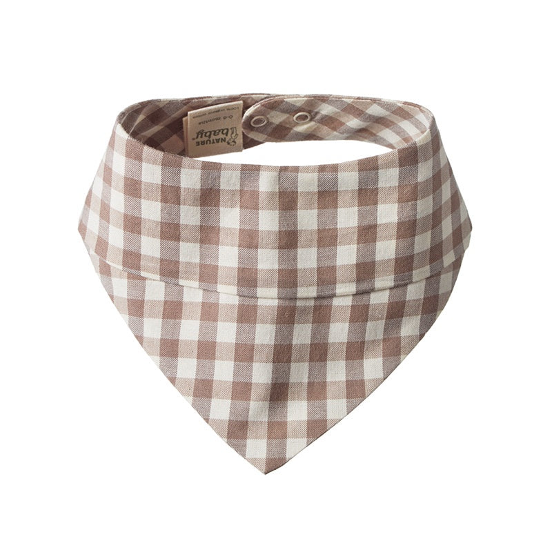 Nature Baby Triangle Bib - Cub Check