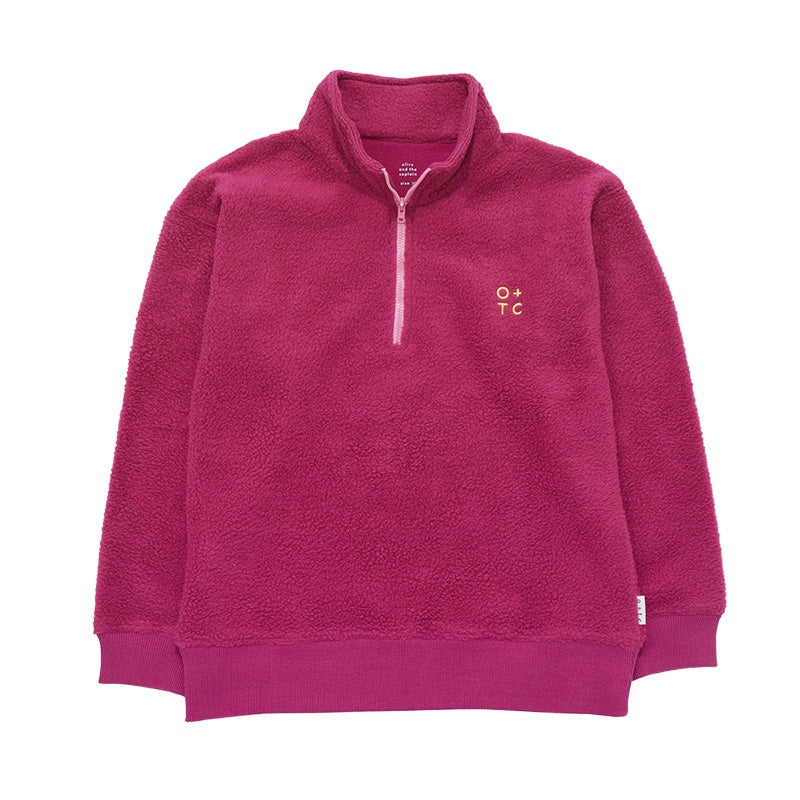 Olive And The Captain Zip Pullover - Hibiscus