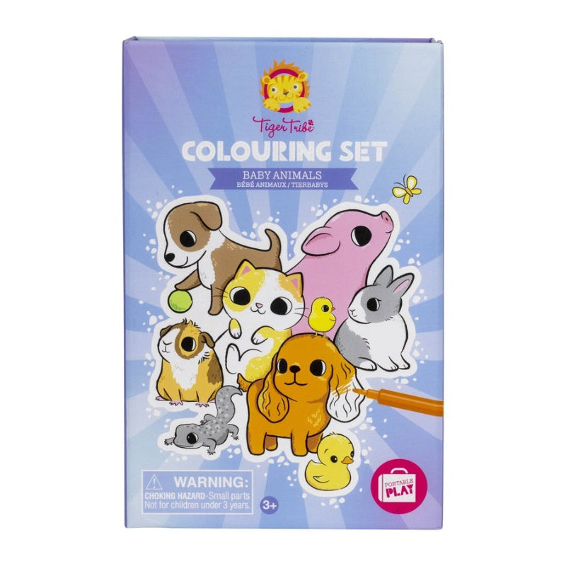 Tiger Tribe Colouring Set - Baby Animals