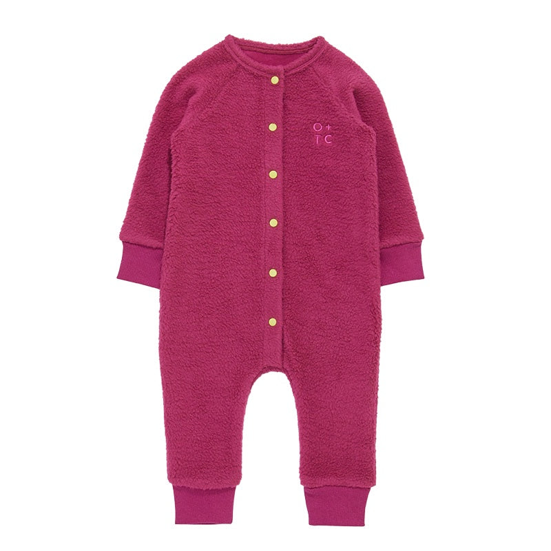 Olive And The Captain Fleece Romper - Hibiscus