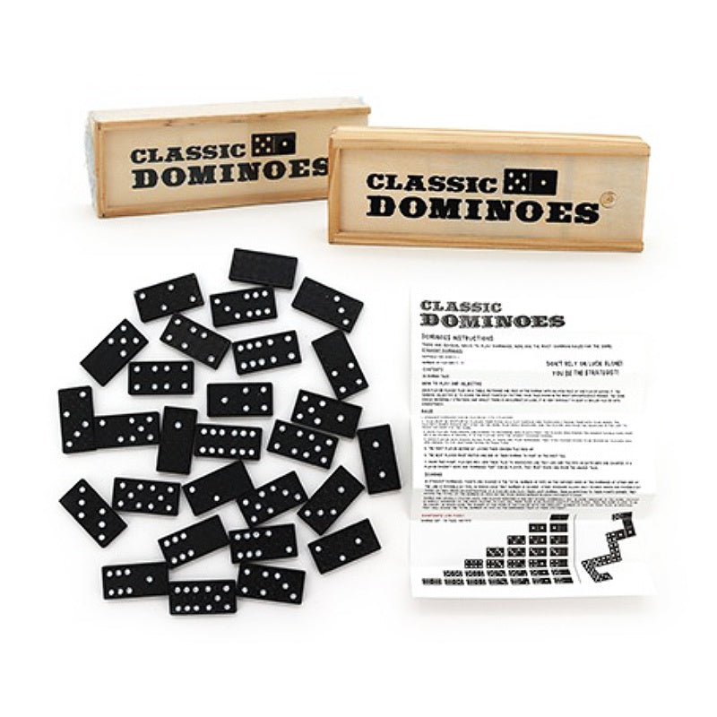 Wooden Dominoes In Wooden Box