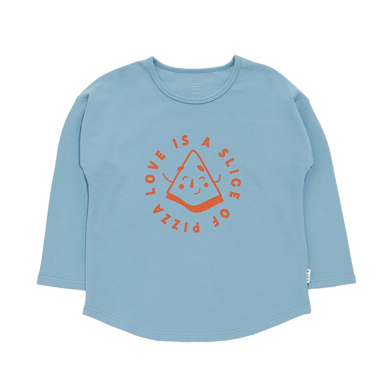 Olive And The Captain LS Relaxed Tee - Blue Pizza