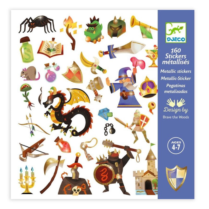 Djeco 160 Stickers - Medieval Fantasy