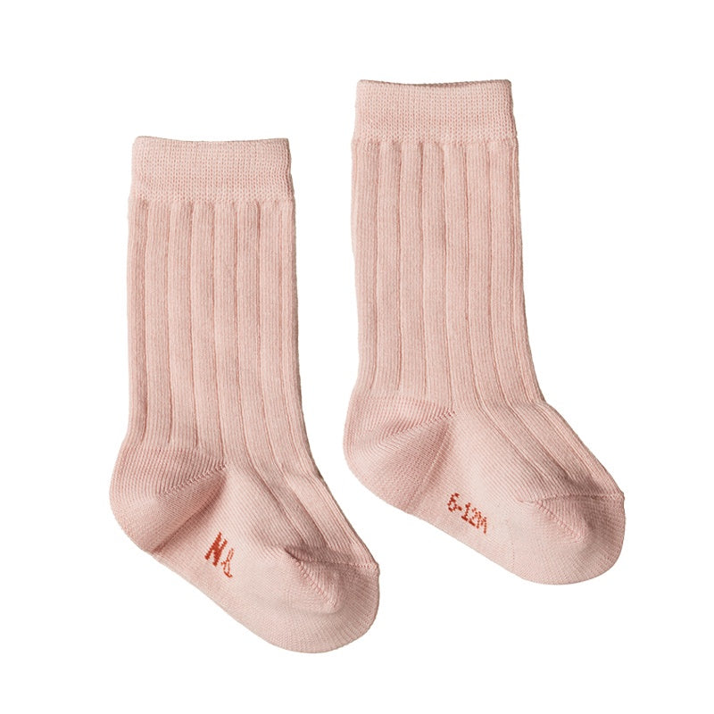 Nature Baby Cotton Rib Socks - Rose Bud