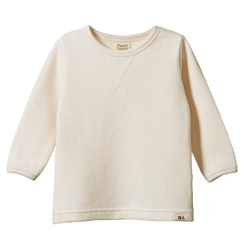 Nature Baby Waffle Tee - Natural