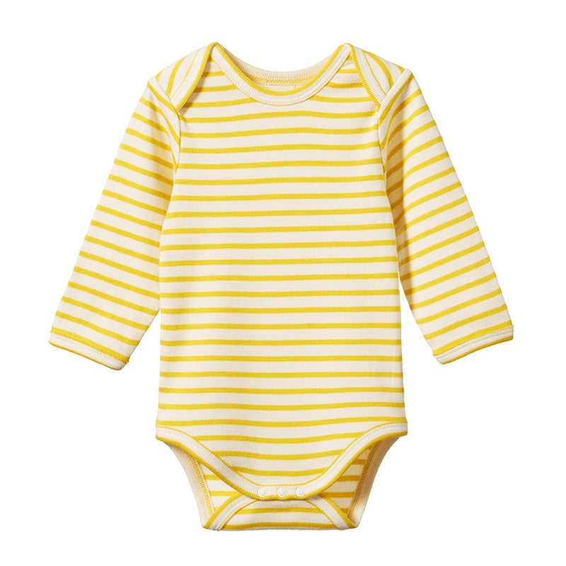 Nature Baby LS Bodysuit - Sunburst Sailor Stripe