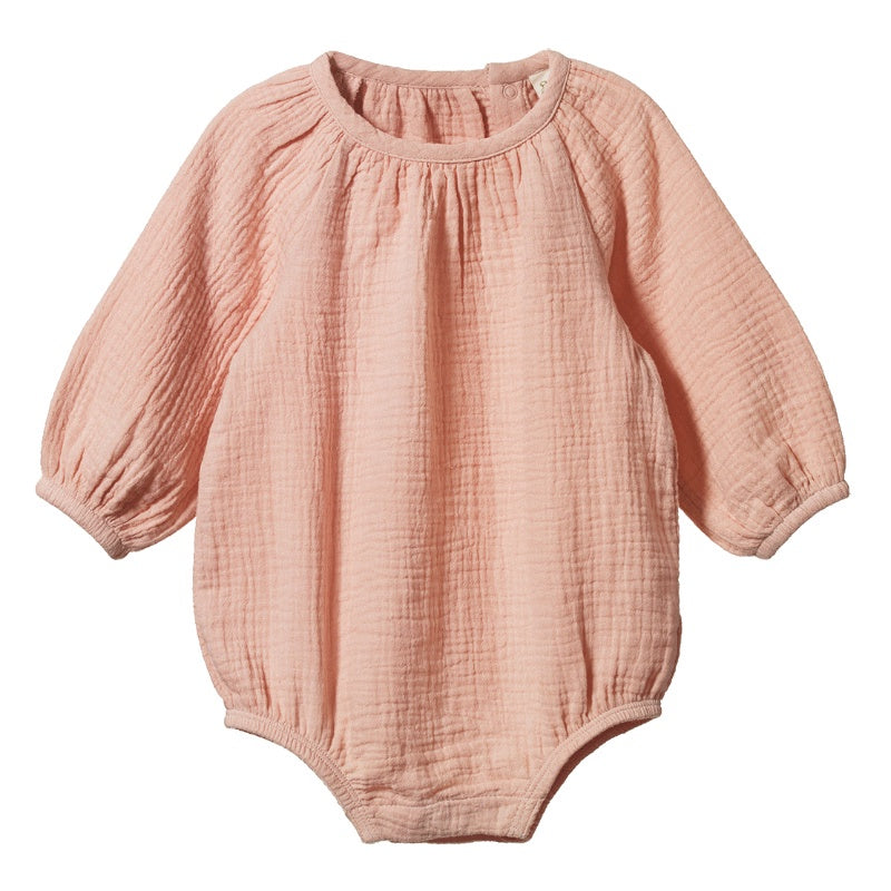 Nature Baby Meadow Bodysuit - Muslin Rose Dust