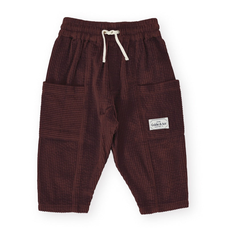 Goldie + Ace Kit Corduroy Pocket Pants - Brown