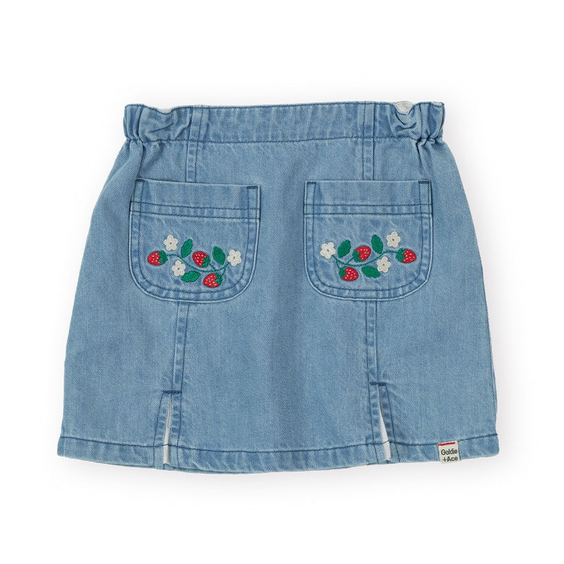 Goldie + Ace Chambray Skirt - Wild Strawberry