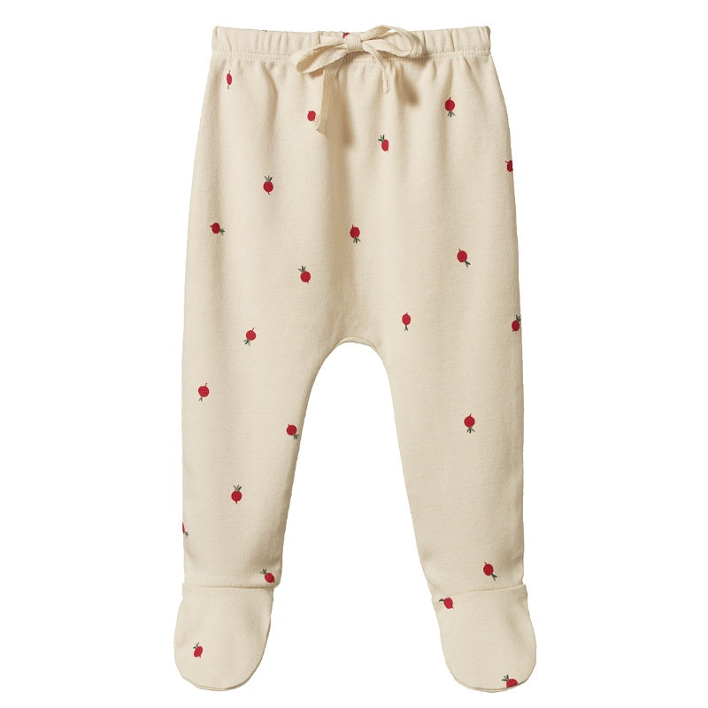 Nature Baby Footed Romper - Radish Print