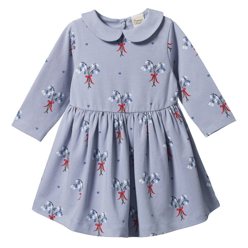 Nature Baby Agnes Dress - Bluebell Natural