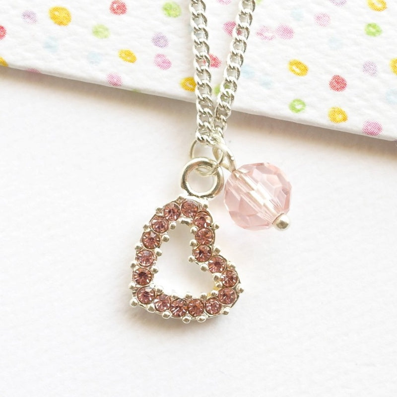 Lauren Hinkley Diamante Necklace Pink Crystal