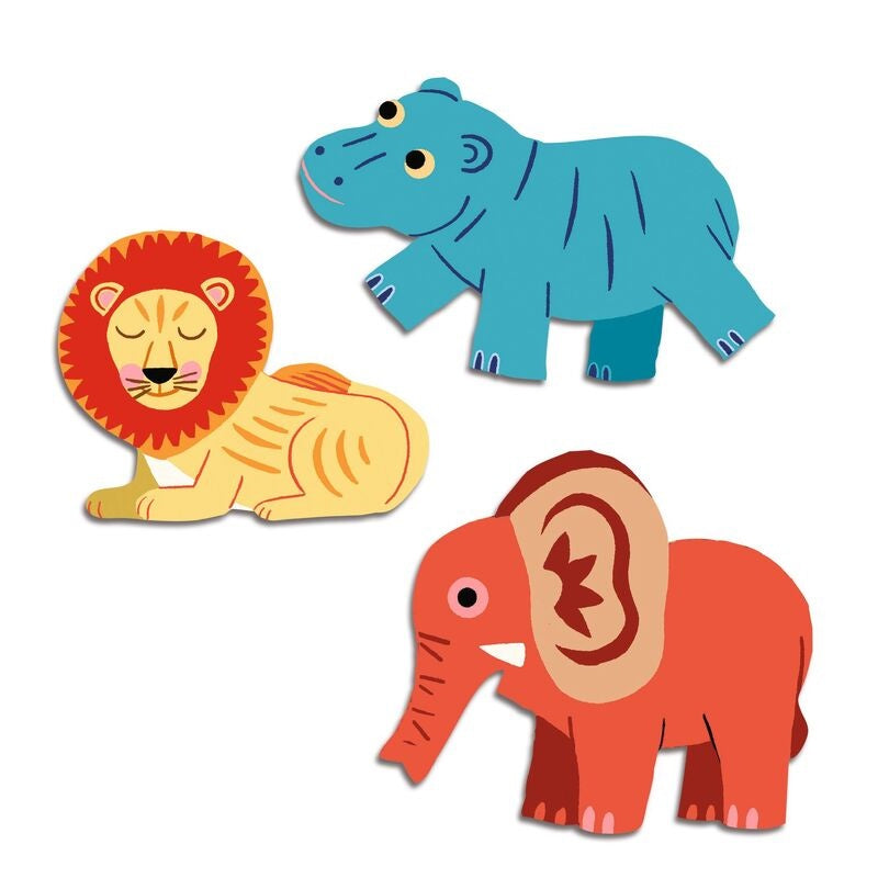 Djeco Safari Animals 62 Sticker Set