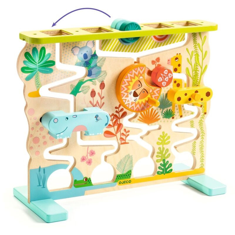 Djeco Cascadou Wooden Sliding Maze Puzzle