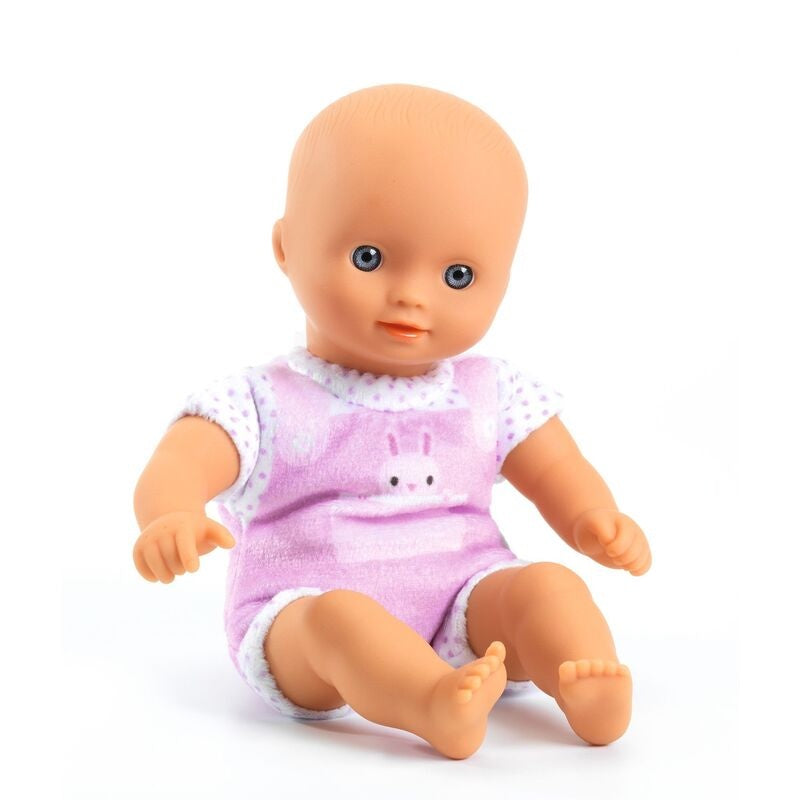 Pomea Soft Body Doll 20cm - Pink Dungarees