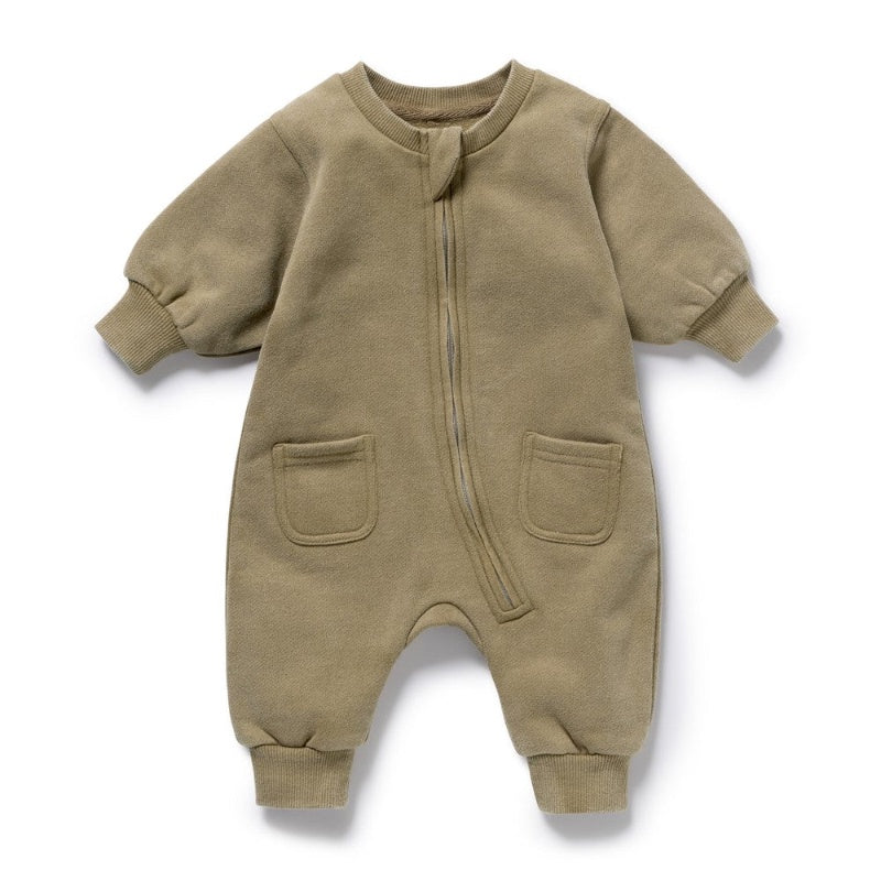 Wilson & Frenchy Terry Growsuit - Olive