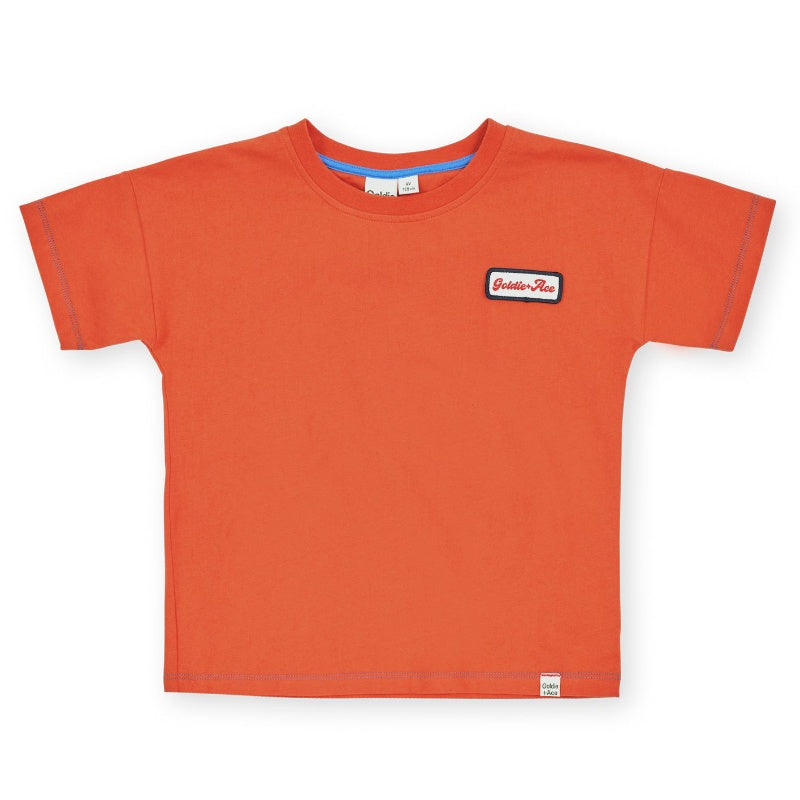 Goldie + Ace Contrast Stitch T-Shirt - Rust