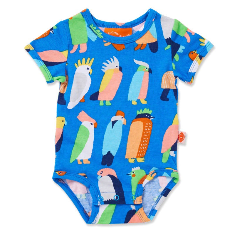 Halcyon Nights SS Bodysuit - Flamin' Galah Blue