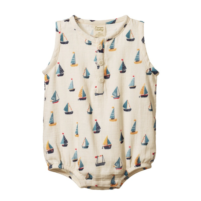 Nature Baby Cedar Suit Muslin - Regatta