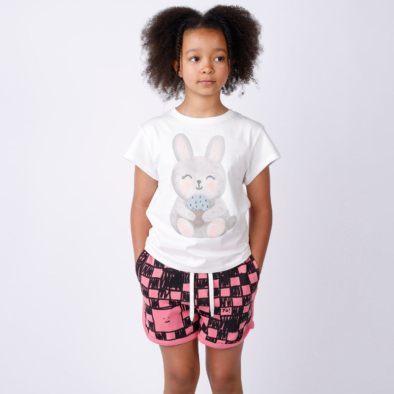 Minti Sketchy Grid Short - Pink