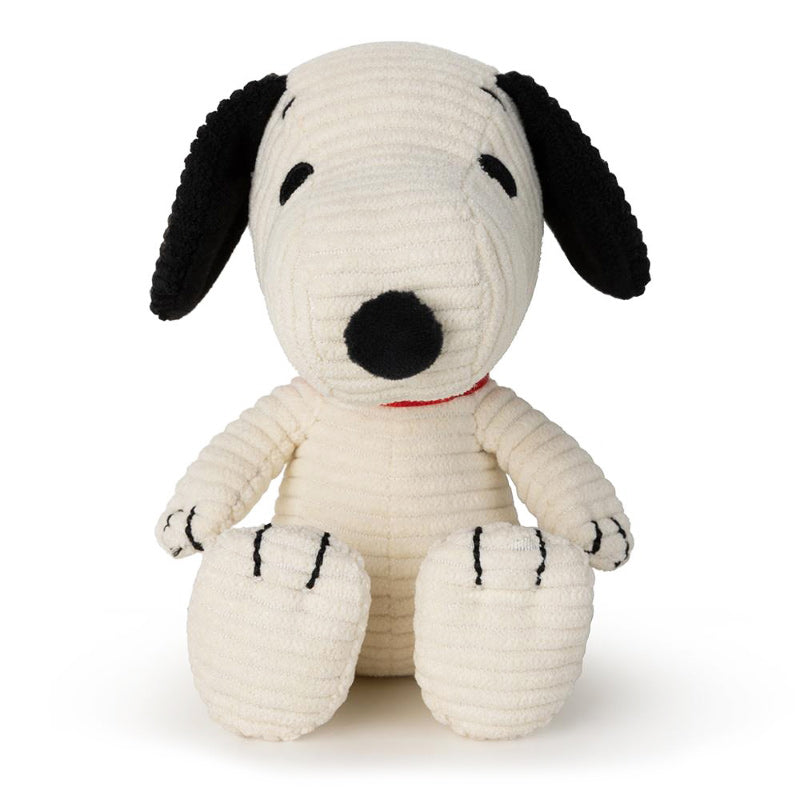 Snoopy Sitting Corduroy Cream 12cm