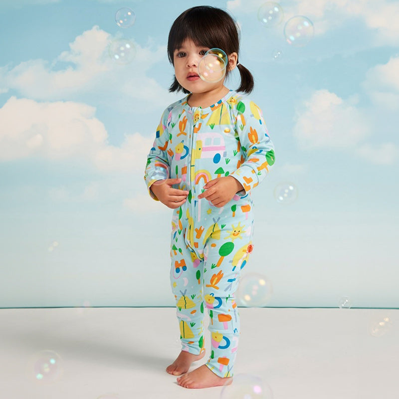 Halcyon Nights LS Romper - Happy Camper