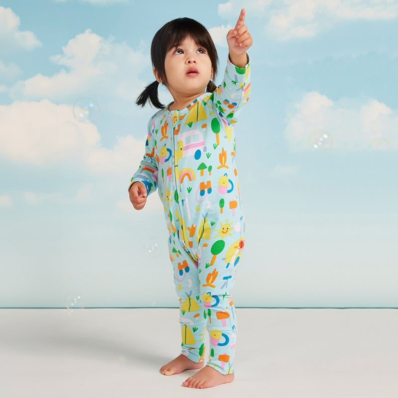 Halcyon Nights LS Romper - Happy Camper