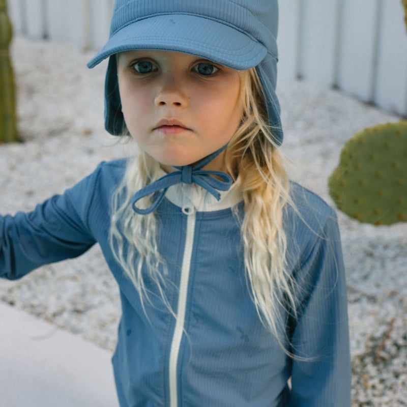 Acorn Zip Rashie Top & Shorts - Atlantic