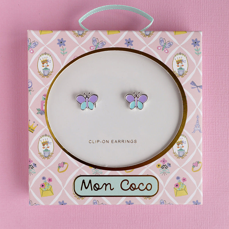 Mon Coco Clip On Earrings - Butterfly